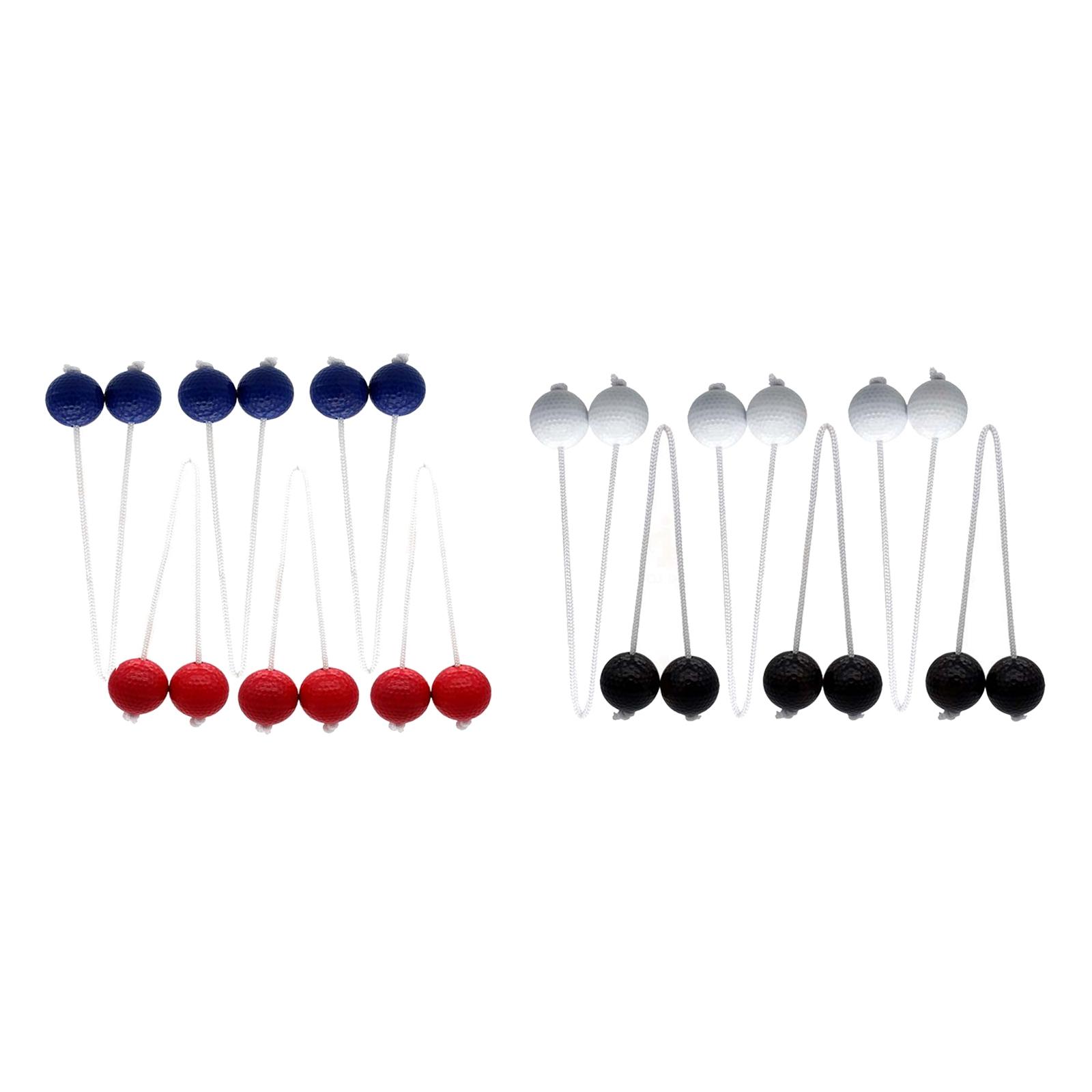 Ladder Toss Set - เกมโยนบันไดพร้อมลูกกอล์ฟฝึกซ้อม PE ชุดฝึกกีฬาในสวนหลังบ้านสำหรับเด็กและผู้ใหญ่ สนุกสนานที่ชายหาดและสนามหญ้า