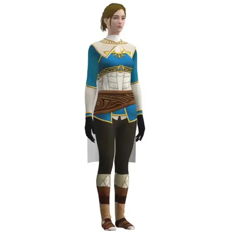Zelda Party Games - ชุดคอสเพลย์จั๊มสูทอนิเมะฮีโร่ลิงค์ ปี 2025 สำหรับเด็กและผู้ใหญ่ ชุดเกมเซลด้า ชุดบอดี้สูทสำหรับงานฮาโลวีน