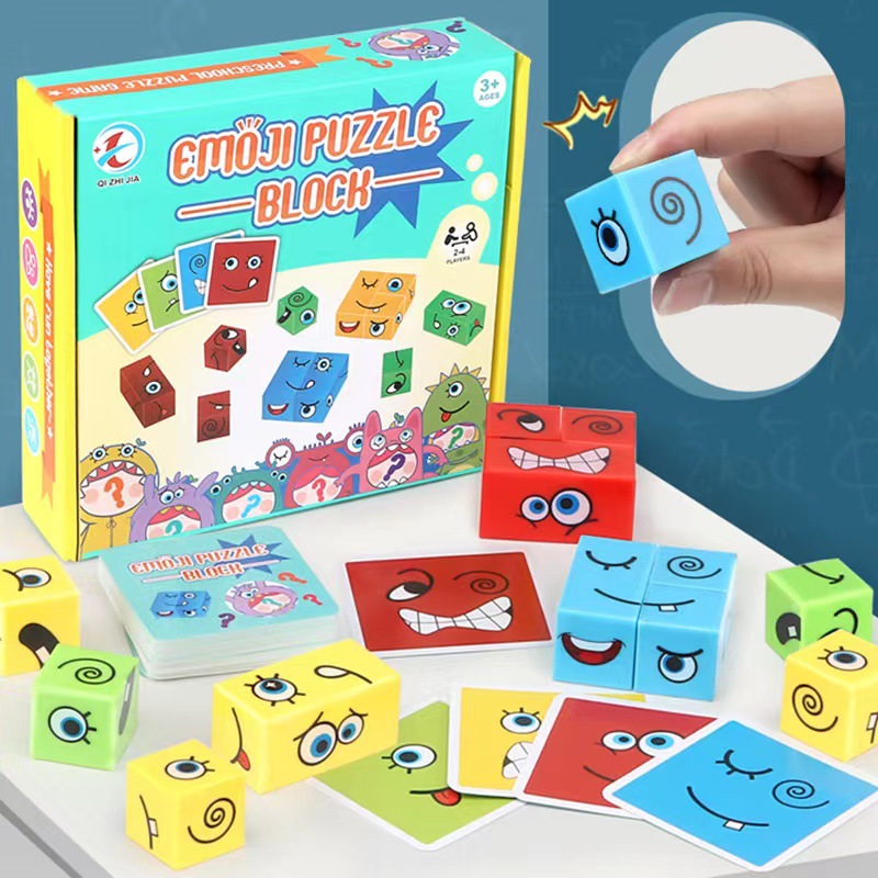 Party Games Gamecube - เกมปริศนาลูกบาศก์เปลี่ยนหน้า ฝึกการคิดเชิงตรรกะ ของเล่นบล็อกสำหรับเด็ก เกมกระดานแบบอินเทอร์แอคทีฟ ของขวัญเพื่อการศึกษาสำหรับงานปาร์ตี้ครอบครัว