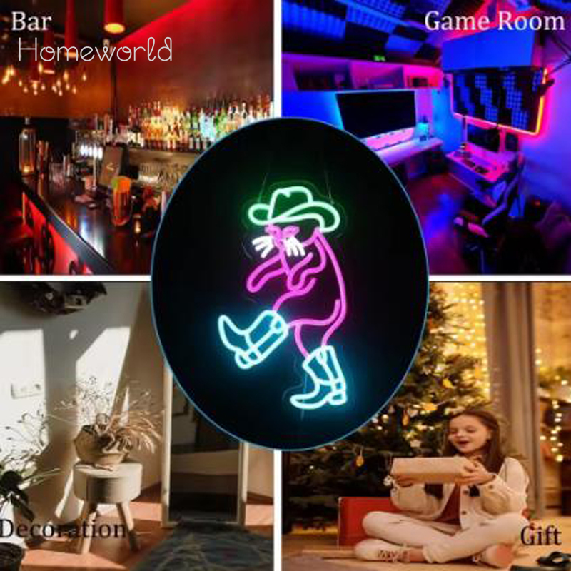 คาวบอยแมวนีออนป้าย LED Neon Si - Party Games Shop บทวิจารณ์และราคา