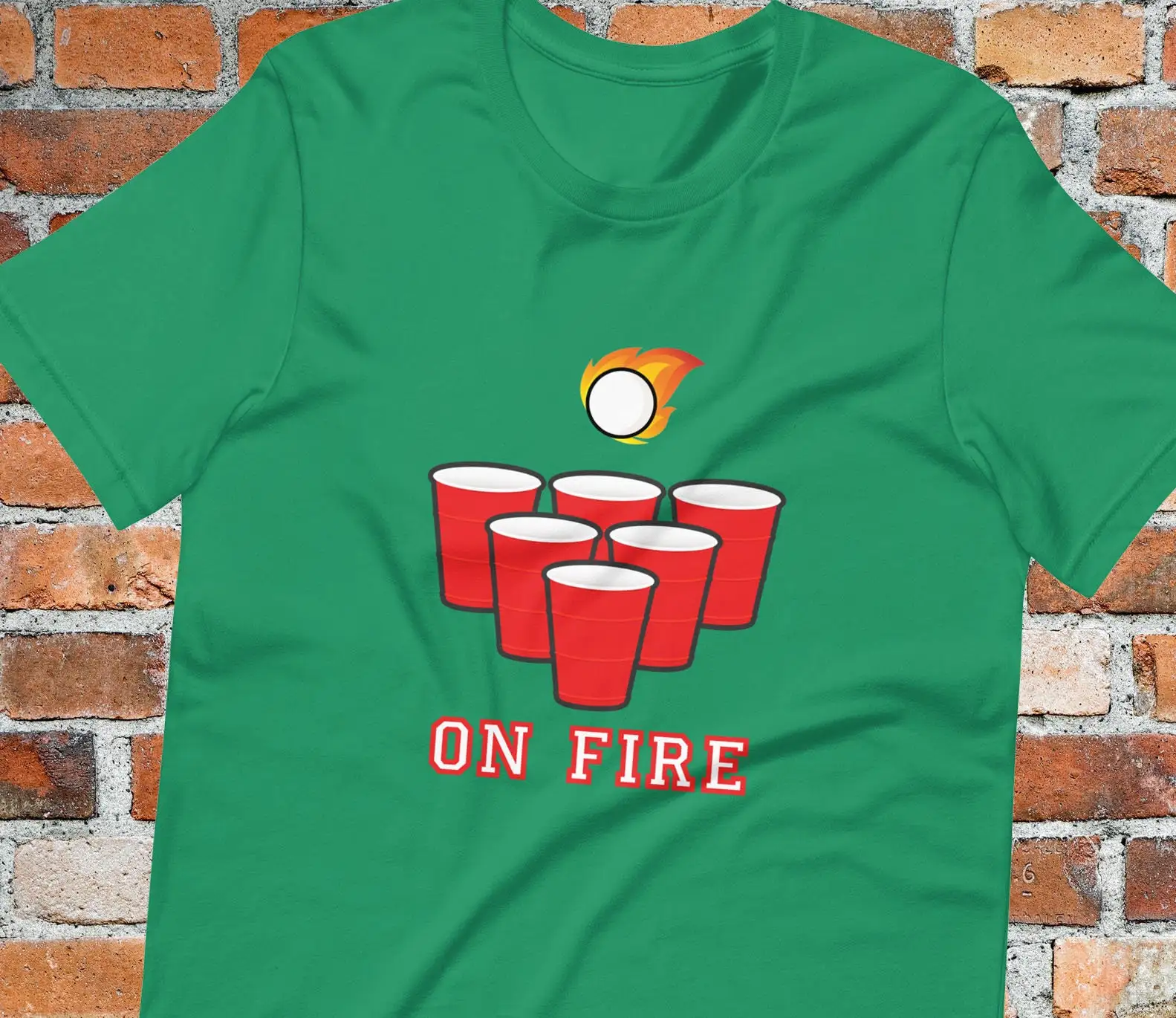 เสื้อยืด Beer Pong On Fire Fli - Party Games College บทวิจารณ์และราคา